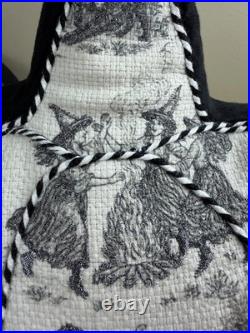 Cynthia Rowley Halloween Pumpkin Pillows Set of 2 Black White Witch NWT 16 Fall