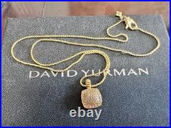 DAVlDYurmanAlbion18KYellowGold Cable Chain Necklace 45+5cm with Quad Diamond