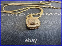 DAVlDYurmanAlbion18KYellowGold Cable Chain Necklace 45+5cm with Quad Diamond