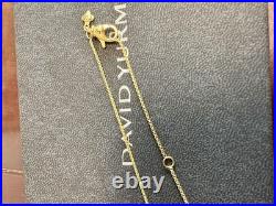 DAVlD YurmanAlbion18K Yellow Gold Cable Chain Necklace 45+5cm with Quad Diamond