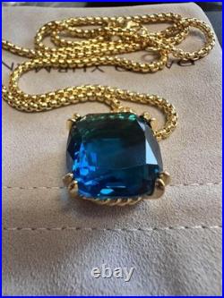 DAVlD YurmanSterling GOLD Diam Emerald Citrine 14mm Chatelaine