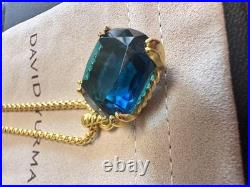 DAVlD YurmanSterling GOLD Diam Emerald Citrine 14mm Chatelaine