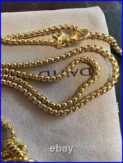 DAVlD YurmanSterling GOLD Diam Lemon Citrine 14mm Chatelaine