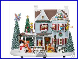 DISNEY Animated Holiday Christmas House Lights & Music + 8 Songs NEW Boxed