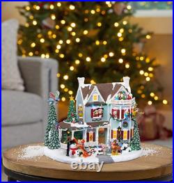 DISNEY Animated Holiday Christmas House Lights & Music + 8 Songs NEW Boxed