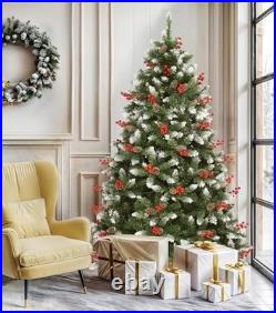 DWVO 6ft Pre-lit Christmas Tree, Pre-Decorated Artificial Christmas Trees for Ho DWVO 6ft Pre-lit Christmas Tree, Pre-Decorated Artificial Christmas Trees for Ho