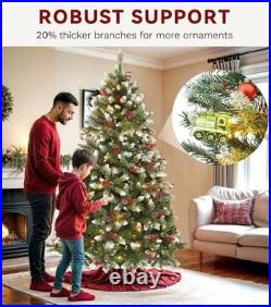 DWVO 6ft Pre-lit Christmas Tree, Pre-Decorated Artificial Christmas Trees for Ho DWVO 6ft Pre-lit Christmas Tree, Pre-Decorated Artificial Christmas Trees for Ho