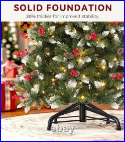 DWVO 6ft Pre-lit Christmas Tree, Pre-Decorated Artificial Christmas Trees for Ho DWVO 6ft Pre-lit Christmas Tree, Pre-Decorated Artificial Christmas Trees for Ho