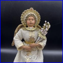 D. Blumchen Germany Seated Angel Christmas Tree Topper Finial 10T RARE