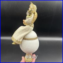 D. Blumchen Germany Seated Angel Christmas Tree Topper Finial 10T RARE
