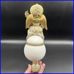 D. Blumchen Germany Seated Angel Christmas Tree Topper Finial 10T RARE
