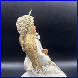 D. Blumchen Germany Seated Angel Christmas Tree Topper Finial 10T RARE