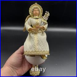 D. Blumchen Germany Seated Angel Christmas Tree Topper Finial 10T RARE