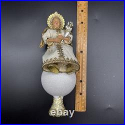D. Blumchen Germany Seated Angel Christmas Tree Topper Finial 10T RARE