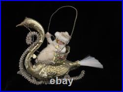 D. Blumchen Victorian Faced Girl on Swan Handmade Amazing