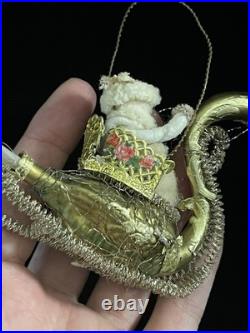 D. Blumchen Victorian Faced Girl on Swan Handmade Amazing
