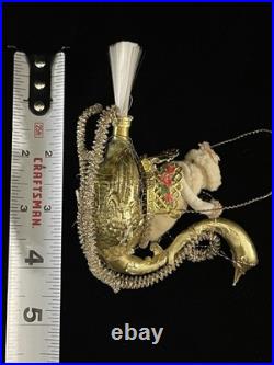 D. Blumchen Victorian Faced Girl on Swan Handmade Amazing