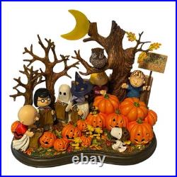 Danbury Mint Welcome Great Pumpkin Peanuts Gang Lighted Halloween, in Box