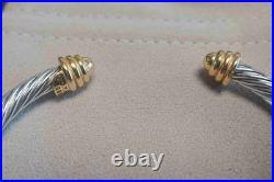 DavidYurman4mm ClassicCable Sterling Silver Bracelet & 18k Gold Dome Bangle