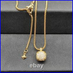 DavldYurman14mm 18KGold/Pave Diamond Pendant Necklace