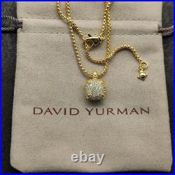 DavldYurman14mm 18KGold/Pave Diamond Pendant Necklace