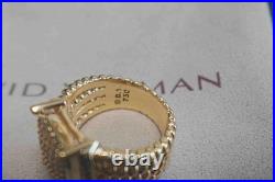 DavldYurmanSterling/18K GOLD/Wheaton/Pave Diamonds Ring 16x12mm Size 7