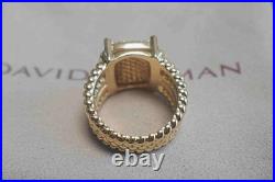 DavldYurmanSterling/18K GOLD/Wheaton/Pave Diamonds Ring 16x12mm Size 7