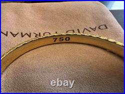 Davld Yu-rman Sculpted Cable Cuff Bracelet 18K Yellow Gold with Diamonds 6.2mm