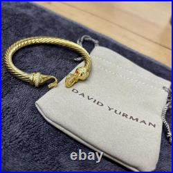 Davld Yurman18K/Gold Diamond Cable Hook Bracelet Davld Yurman18K/Gold Diamond Cable Hook Bracelet