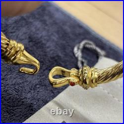 Davld Yurman18K/Gold Diamond Cable Hook Bracelet Davld Yurman18K/Gold Diamond Cable Hook Bracelet
