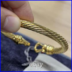 Davld Yurman18K/Gold Diamond Cable Hook Bracelet Davld Yurman18K/Gold Diamond Cable Hook Bracelet