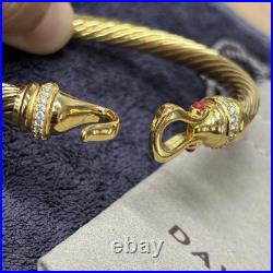 Davld Yurman18K/Gold Diamond Cable Hook Bracelet Davld Yurman18K/Gold Diamond Cable Hook Bracelet