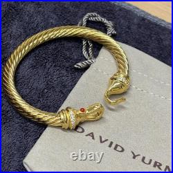 Davld Yurman18K/Gold Diamond Cable Hook Bracelet Davld Yurman18K/Gold Diamond Cable Hook Bracelet