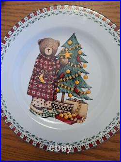 Debbie Mumm Vintage Christmas Bears 39 Pieces Dinnerware Grouping Sakura 1998