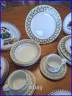 Debbie Mumm Vintage Christmas Bears 39 Pieces Dinnerware Grouping Sakura 1998