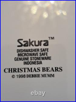 Debbie Mumm Vintage Christmas Bears 39 Pieces Dinnerware Grouping Sakura 1998