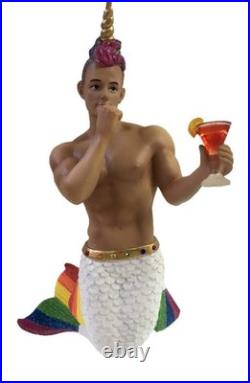 December Diamonds Merman Ornament Rainbow 5555110 7 Inches