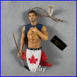 December Diamonds O Canada Hockey Merman Ornament 55-55054 Retired with Box HTF