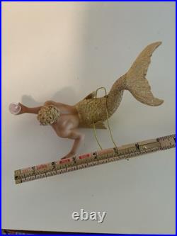 December Diamonds Pearl Diver Merman with Shell & Pearl Christmas Ornament December Diamonds Pearl Diver Merman with Shell & Pearl Christmas Ornament