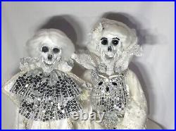 December Diamonds skeleton bride & groom white ivory silver 33 skull