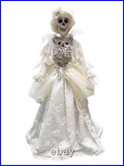 December Diamonds skeleton bride & groom white ivory silver 33 skull
