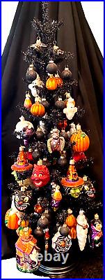 Decorated Halloween Tree/Old World Christmas-Halloween Ornaments/Vintage/Rare Decorated Halloween Tree/Old World Christmas-Halloween Ornaments/Vintage/Rare