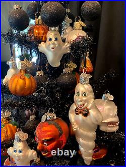 Decorated Halloween Tree/Old World Christmas-Halloween Ornaments/Vintage/Rare Decorated Halloween Tree/Old World Christmas-Halloween Ornaments/Vintage/Rare