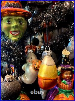 Decorated Halloween Tree/Old World Christmas-Halloween Ornaments/Vintage/Rare Decorated Halloween Tree/Old World Christmas-Halloween Ornaments/Vintage/Rare