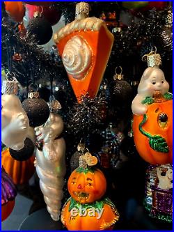 Decorated Halloween Tree/Old World Christmas-Halloween Ornaments/Vintage/Rare Decorated Halloween Tree/Old World Christmas-Halloween Ornaments/Vintage/Rare