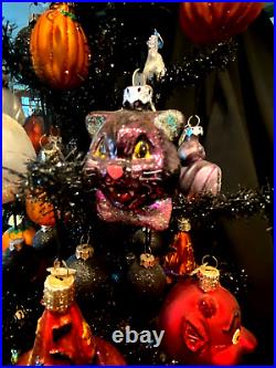 Decorated Halloween Tree/Old World Christmas-Halloween Ornaments/Vintage/Rare Decorated Halloween Tree/Old World Christmas-Halloween Ornaments/Vintage/Rare