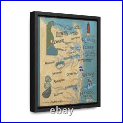 Delaware Beaches Gallery Canvas Wraps, Vertical Frame in 2 colors Delaware Beaches Gallery Canvas Wraps, Vertical Frame in 2 colors
