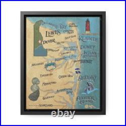Delaware Beaches Gallery Canvas Wraps, Vertical Frame in 2 colors Delaware Beaches Gallery Canvas Wraps, Vertical Frame in 2 colors
