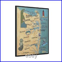 Delaware Beaches Gallery Canvas Wraps, Vertical Frame in 2 colors Delaware Beaches Gallery Canvas Wraps, Vertical Frame in 2 colors