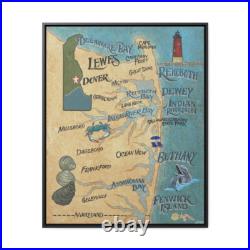 Delaware Beaches Gallery Canvas Wraps, Vertical Frame in 2 colors Delaware Beaches Gallery Canvas Wraps, Vertical Frame in 2 colors